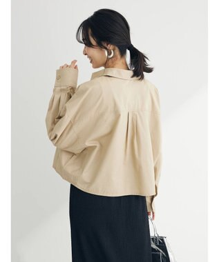 Green Parks ショート丈ワイドシャツ Beige