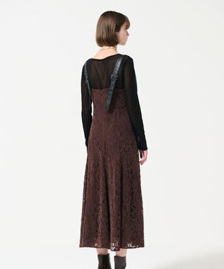 GRACE CONTINENTAL モールレースキャミワンピース ブラウン