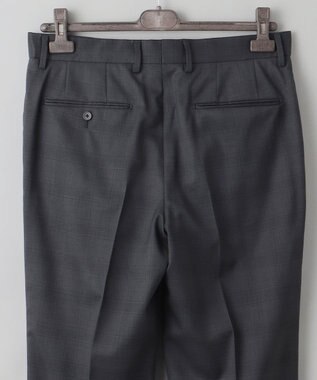 GOTAIRIKU 横に伸びる【TasmaniaWool/タマニアウール】ストレッチ スーツ_グレー格子柄 グレー格子地柄