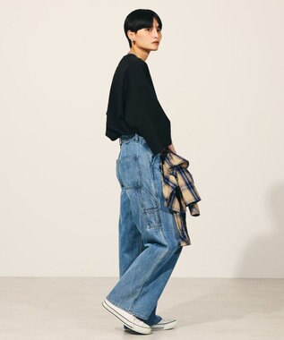 AMERICAN HOLIC ペインターワイドデニム Light Indigo