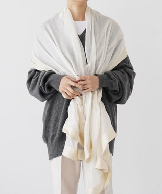 muto frame シルクカシミヤストール frame white