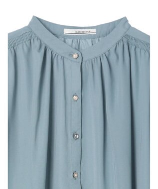 Green Parks ・ＥＬＥＮＣＡＲＥ　ＤＵＥ　イロイロ釦ドルマンブラウス Sax