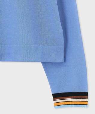 Paul Smith リブストライプ シアーカーディガン サックスブルー