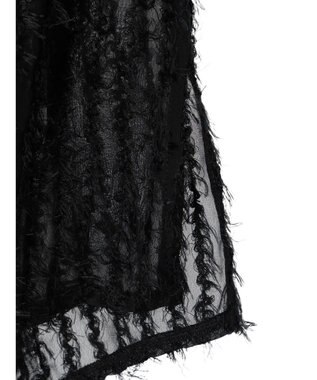 Green Parks ボウタイ付きフェザーノースリーブプルオーバー Black