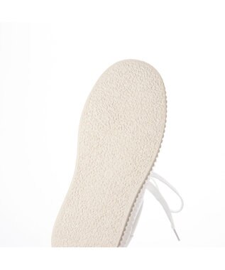 MODE ET JACOMO <noyau>ビジュー付き厚底レースアップスニーカー ホワイト