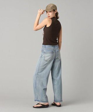 Chacott ソフトリブノースリーブTシャツ ブラウン