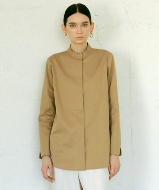  【23区 lab.】ハイカウントコットン タキシード シャツ