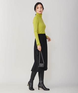 ICB 【WEB限定カラーあり・洗える】ライトダブルクロス スカート ブラック系