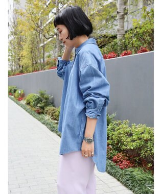 AMERICAN HOLIC ドロップショルダーＢＩＧシャツ／Ｂ．ＨＰＯＬＯＣＬＵＢ Light Indigo