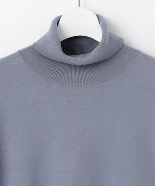 J.PRESS LADIES L 【洗える】PRINCE タートルネック ニット サックスブルー系