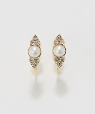 Phoebe 〈痛くないシリーズ/金属アレルギー対応〉クイーンパールビジューライトフィットイヤリング/ニッケルフリー ホワイト