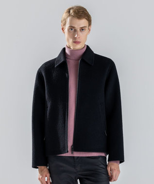 JOSEPH HOMME 【新素材】ウールキャメルリバー　ジップアップブルゾン