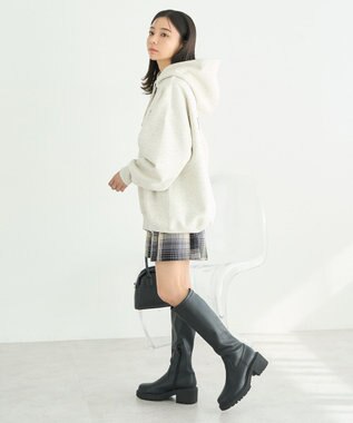 earth music&ecology アソートロゴフーディー Oatmeal