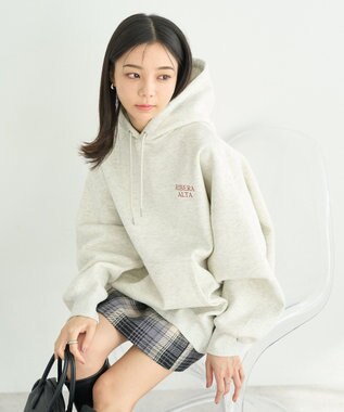 earth music&ecology アソートロゴフーディー Oatmeal