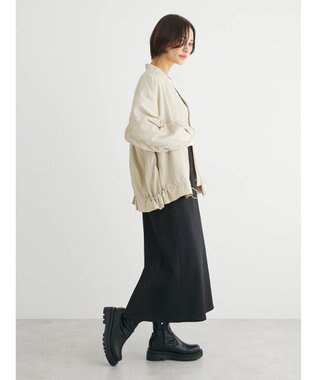 Green Parks 撥水加工　裾ドロストブルゾン Light Beige