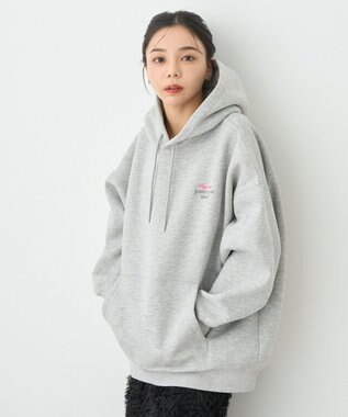 earth music&ecology アソートロゴフーディー Gray Mixture