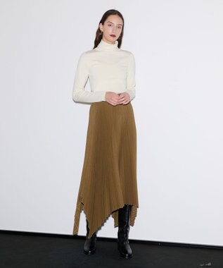 JOSEPH プリーテッドフランネル　プリーツスカート Khaki