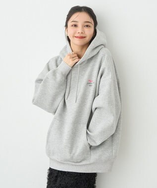 earth music&ecology アソートロゴフーディー Gray Mixture