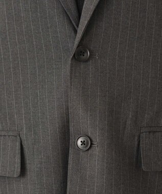 WEGO 【フォーマル/セットアップ対応】シングルテーラードジャケット グレーストライプ