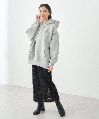 earth music&ecology アソートロゴフーディー Gray Mixture