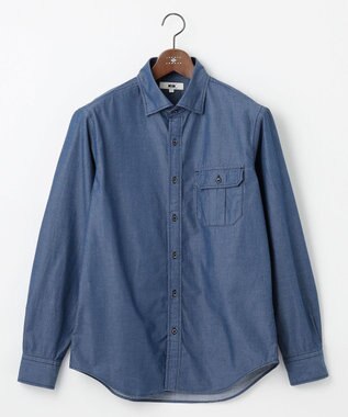 JOSEPH ABBOUD 【キングサイズ・新たな環境配慮型素材使用】サスティナブルファブリック  テンセルツイル  シャツ ネイビー系