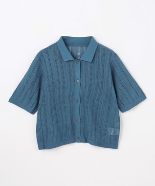 ANY レーシーポロカーデ ブルー