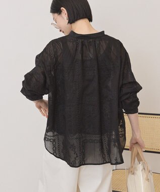 AMERICAN HOLIC スキッパーレースブラウス Black