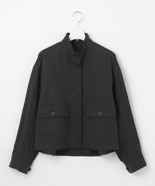 23区 【SLOW/一部店舗限定】ウォッシュドピーチタフタ ブルゾン グレー系