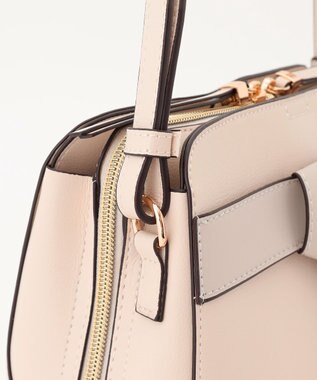 LA BAGAGERIE 【maison vert】 【超軽量・多収納】バイカラーリボンショルダーバッグ アイボリー