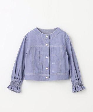 組曲 KIDS 【110-140㎝】ラウンドカラー デニムジャケット ブルー系