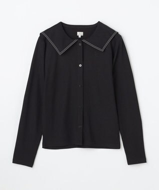 組曲 KIDS 【110-140㎝】 セーラーカラー リブトップス ブラック