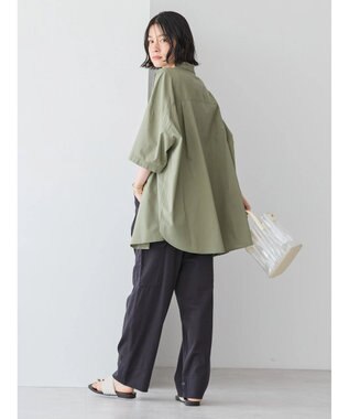 AMERICAN HOLIC 接触冷感＋ＵＶカットＷポケットＢＩＧシャツチュニック Khaki