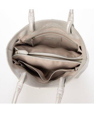 UNBILLION アトランタ ATLANTA / 牛革ハトメあおりトートS シルバーグレー