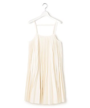 23区 【GOLD LABEL】タスランタイプライター プリーツキャミソール ブラウス オフホワイト