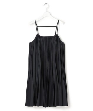 23区 【GOLD LABEL】タスランタイプライター プリーツキャミソール ブラウス ブラック