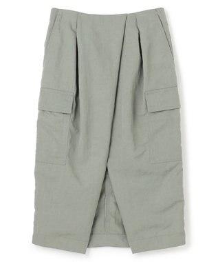 BEIGE， 【洗える】ACANTHUS / カーゴディティールコクーンタックスカート Light Khaki