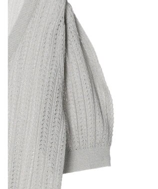 Green Parks すかし柄コンパクトシアーカーディガン Gray