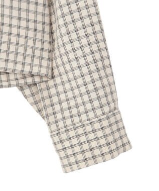 AMERICAN HOLIC ミニチェックショート丈シャツ Ivory