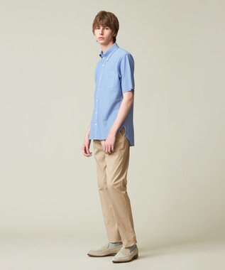 J.PRESS MEN 【夏に嬉しい高機能】カノコインレイ マイクロストライプパッチポケット シャツ/B.D. ブルー系1