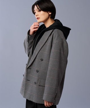 uncrave 【手洗い可】ウォッシャブル ツイード ジャコット（uncrave STANDARD） ブラックチェック