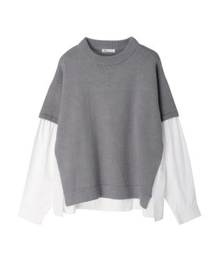 CRAFT STANDARD BOUTIQUE シャツドッキングニットプルオーバー Gray Mixture