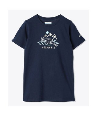 Columbia Columbia/ 【KIDS】ミッションレイクショートスリーブグラフィックシャツ /コロンビア Collegiate Navy、 Weaving Waterscape