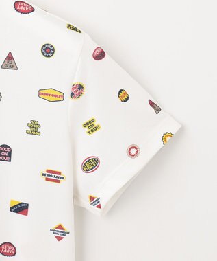 23区GOLF 【WOMEN】【UVケア/吸水速乾】マルチステッカープリント ポロシャツ ホワイト系5