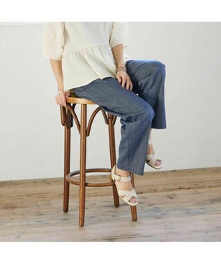 ing <ing>【WEB限定】【3E】ストラップクロスサンダル アイボリー