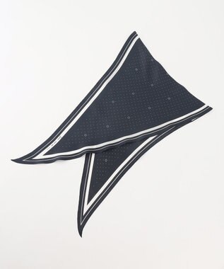 J.PRESS LADIES スクエアドット 剣先 スカーフ ネイビー系5