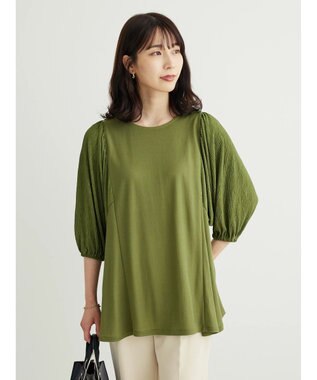 Green Parks ボリューム袖切替プルオーバー Green