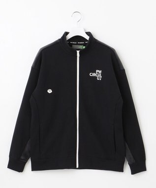 PW CIRCULUS 【MEN】ジャージー スタンド ジップアップ ブルゾン ブラック系