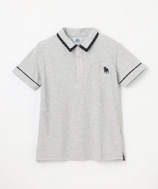 J.PRESS KIDS 【140-170cm】 T/Cライト鹿の子ポロシャツ ライトグレー