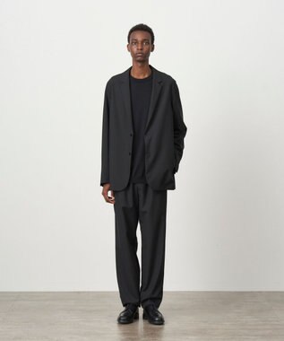 ATON WOOL TROPICAL | ルーズフィットパンツ - UNISEX BLACK