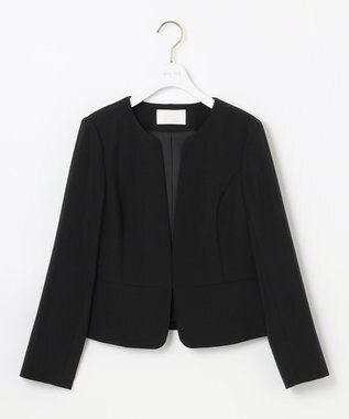 ANY SIS 【セットアップ対応】セレモニーダブルクロス ノーカラー ジャケット ブラック